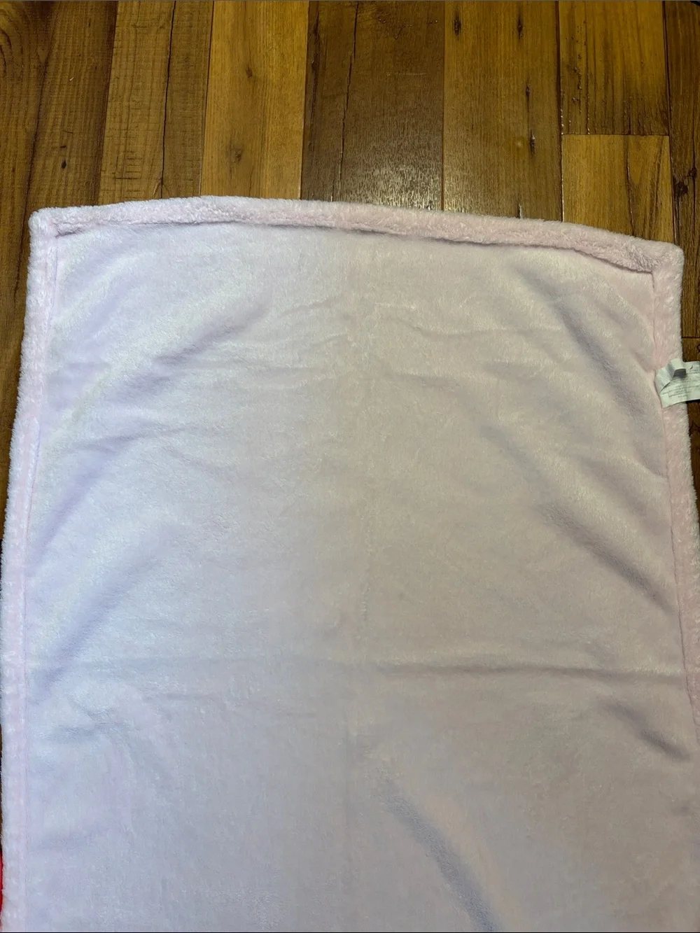 Ladybug Baby Blanket Soft Pink Plush  39x30 EUC